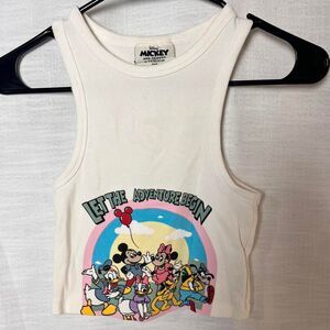 Mickey Mouse Club Disney Crop Top Minnie Mickey Pluto Goofy Donald Daisy - Sz 0